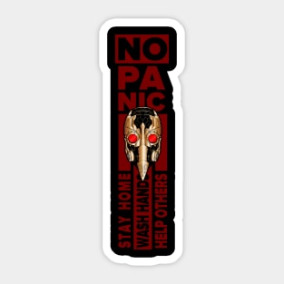 No panic plague doctor gas mask | Coronavirus Sticker